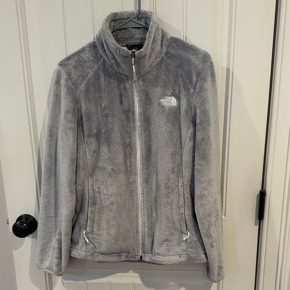 🌿 THE NORTH FACE Women's Soft Gray Teddy Jacket